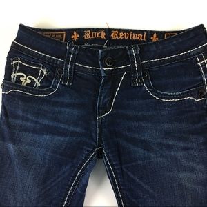 Rock Revival Eugenia Boot Blue Jeans 26